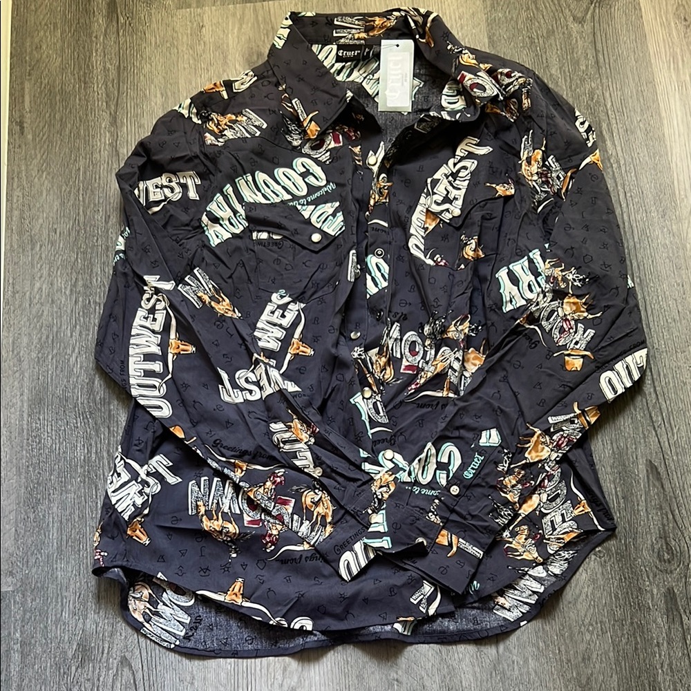 Women’s cowgirl pearl snap button up rodeo shirt